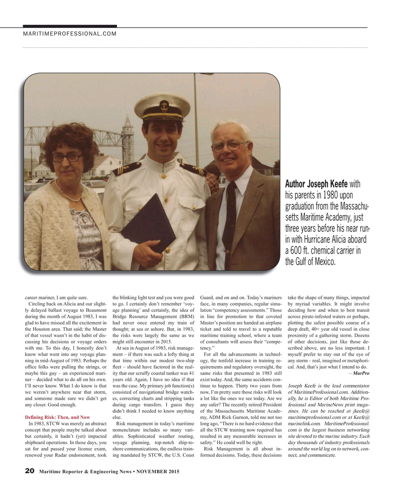 Maritime Reporter Magazine, page 20,  Nov 2015