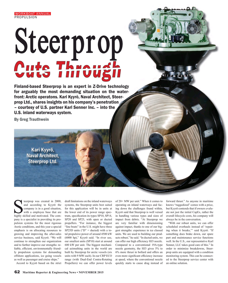 Maritime Reporter Magazine, page 62,  Nov 2015
