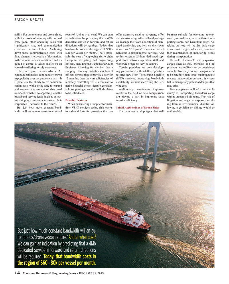 Maritime Reporter Magazine, page 14,  Dec 2015