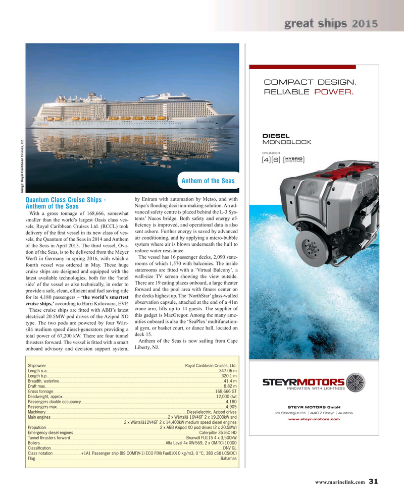 Maritime Reporter Magazine, page 31,  Dec 2015
