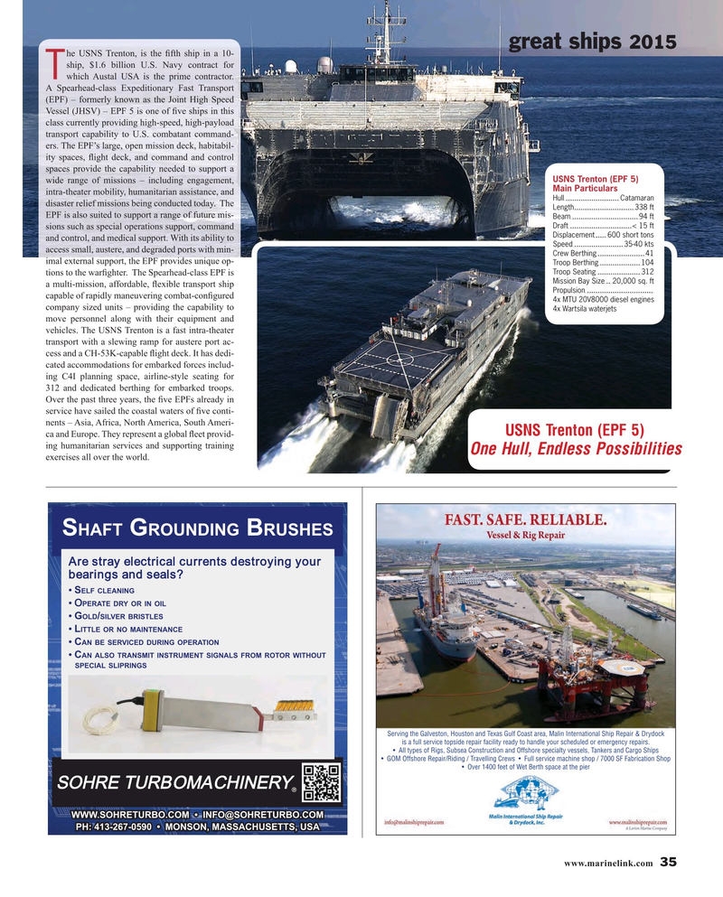 Maritime Reporter Magazine, page 35,  Dec 2015