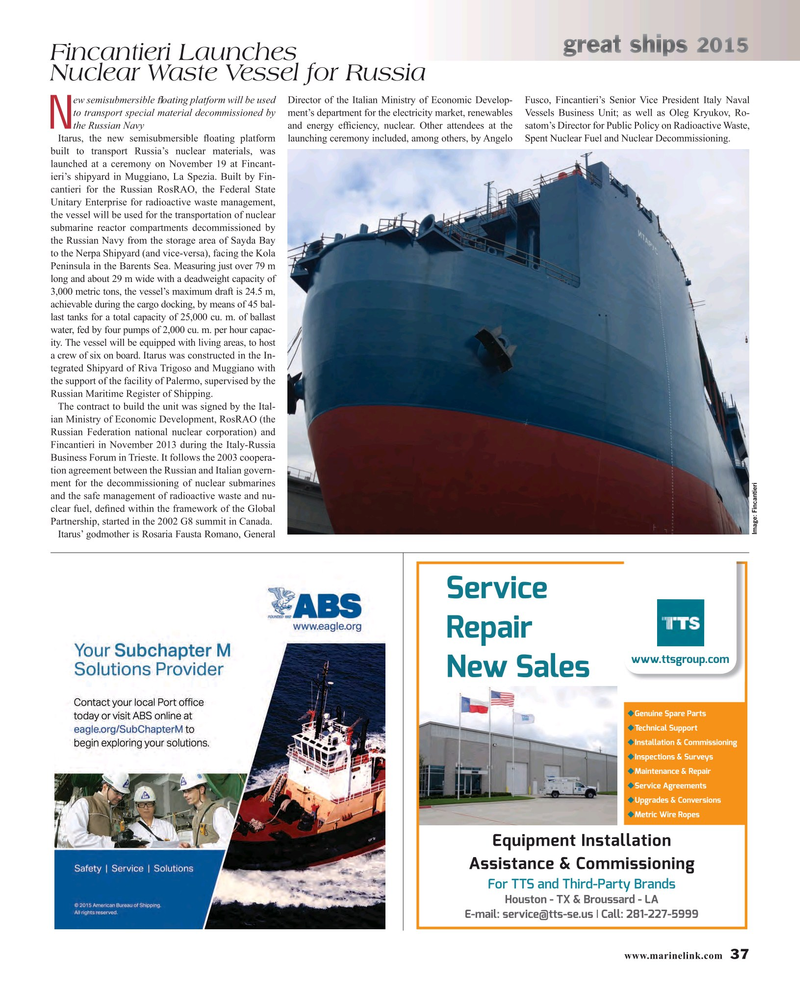 Maritime Reporter Magazine, page 37,  Dec 2015