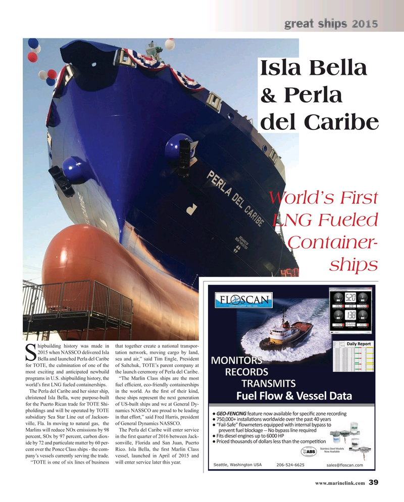 Maritime Reporter Magazine, page 39,  Dec 2015