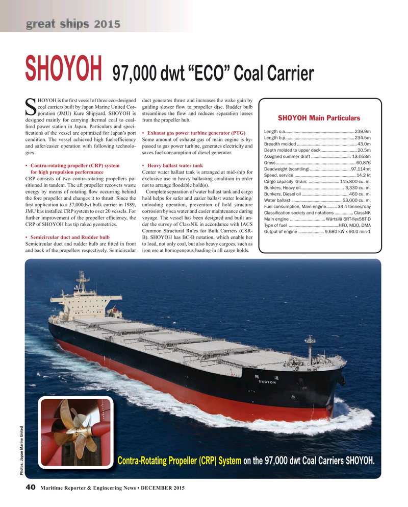 Maritime Reporter Magazine, page 40,  Dec 2015