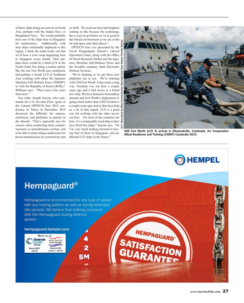 Maritime Reporter Magazine, page 27,  Feb 2016