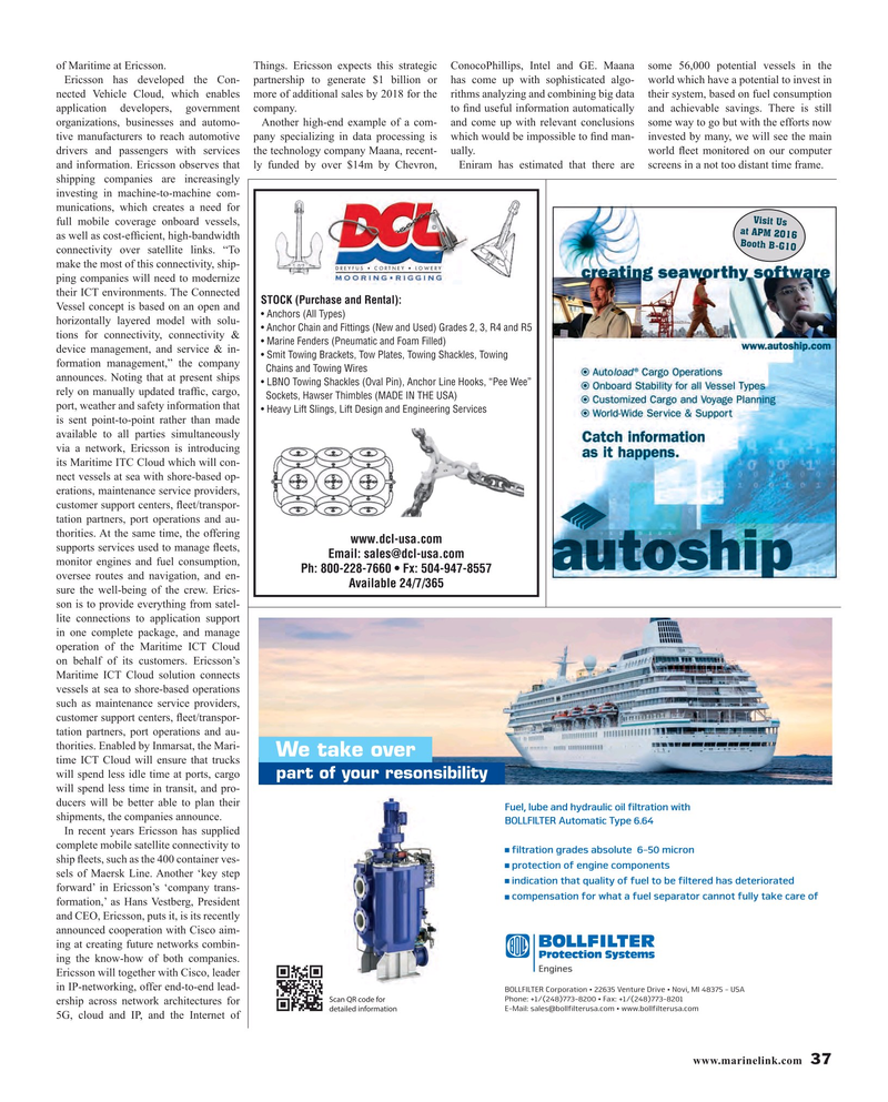 Maritime Reporter Magazine, page 37,  Feb 2016