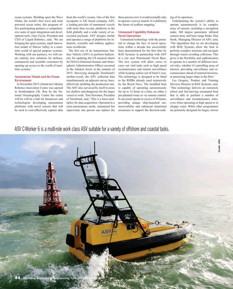 Maritime Reporter Magazine, page 44,  Feb 2016