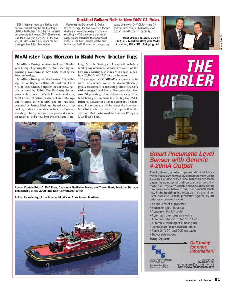 Maritime Reporter Magazine, page 51,  Feb 2016