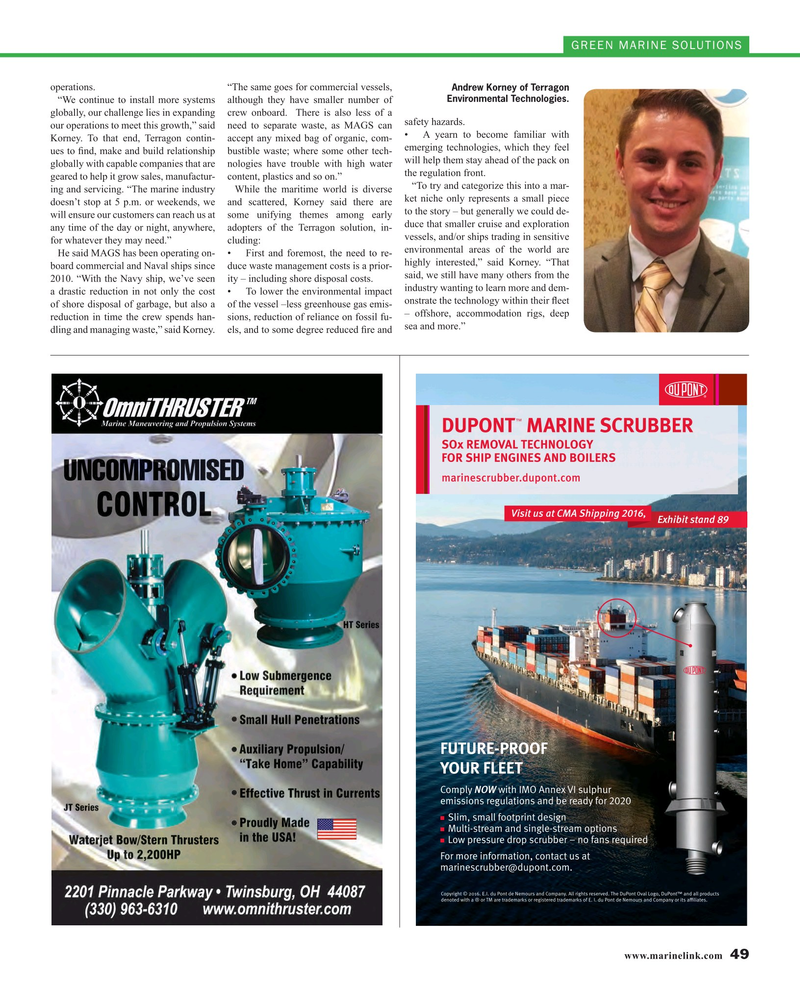 Maritime Reporter Magazine, page 49,  Mar 2016