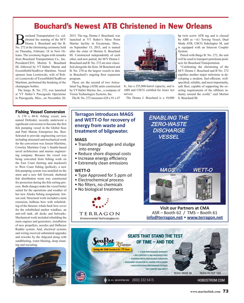Maritime Reporter Magazine, page 73,  Mar 2016