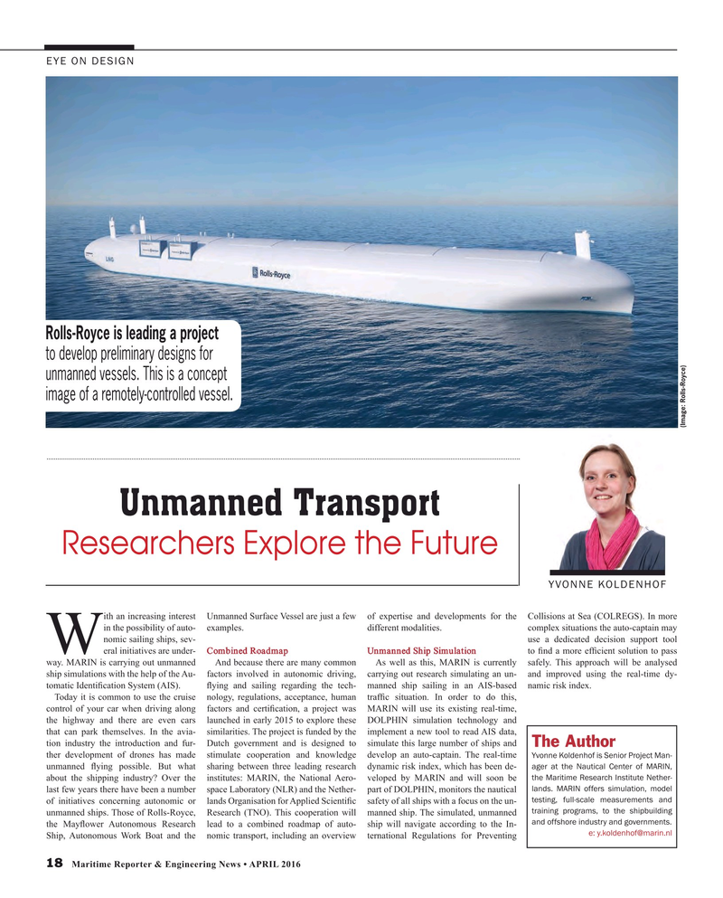Maritime Reporter Magazine, page 18,  Apr 2016