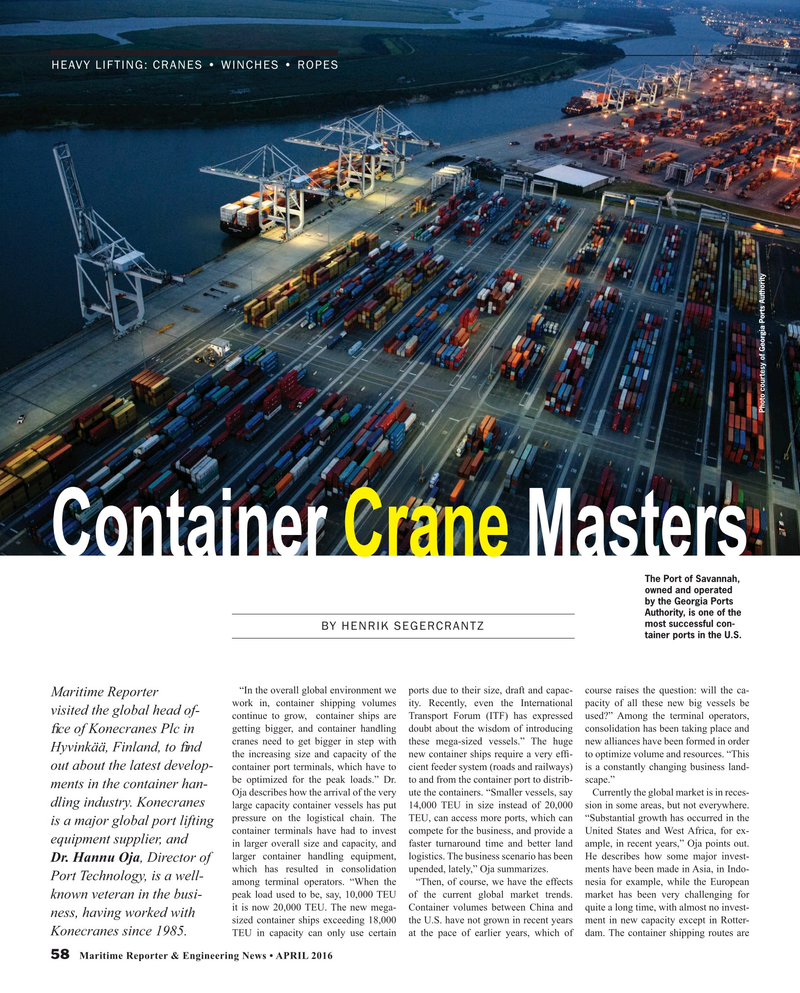 Maritime Reporter Magazine, page 58,  Apr 2016