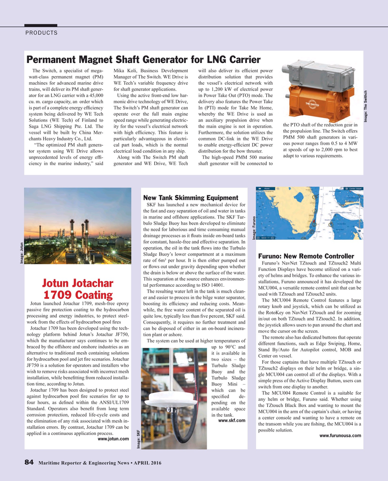 Maritime Reporter Magazine, page 84,  Apr 2016