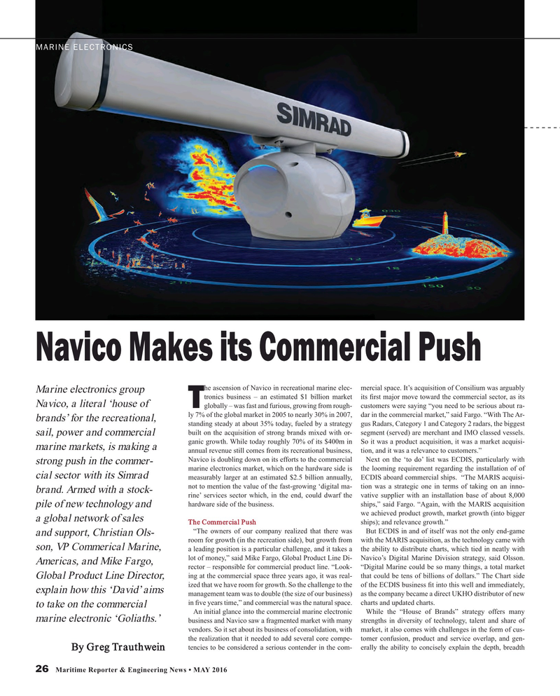 Maritime Reporter Magazine, page 26,  May 2016