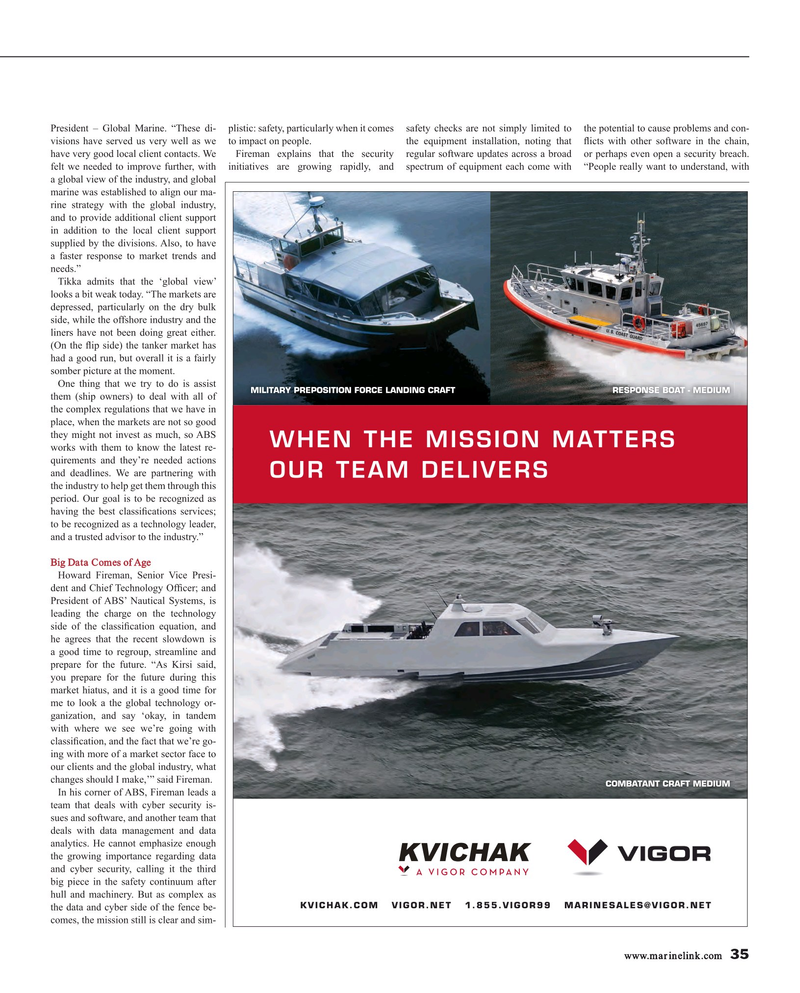 Maritime Reporter Magazine, page 35,  May 2016