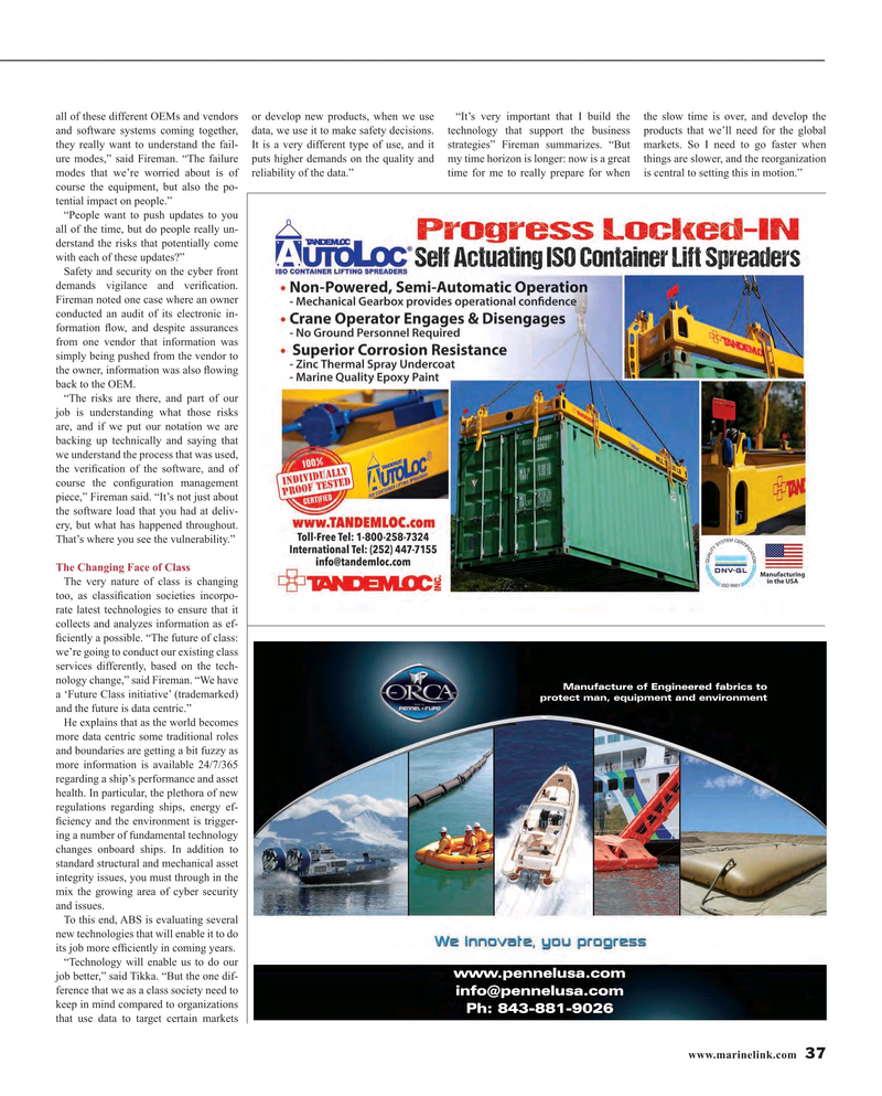 Maritime Reporter Magazine, page 37,  May 2016