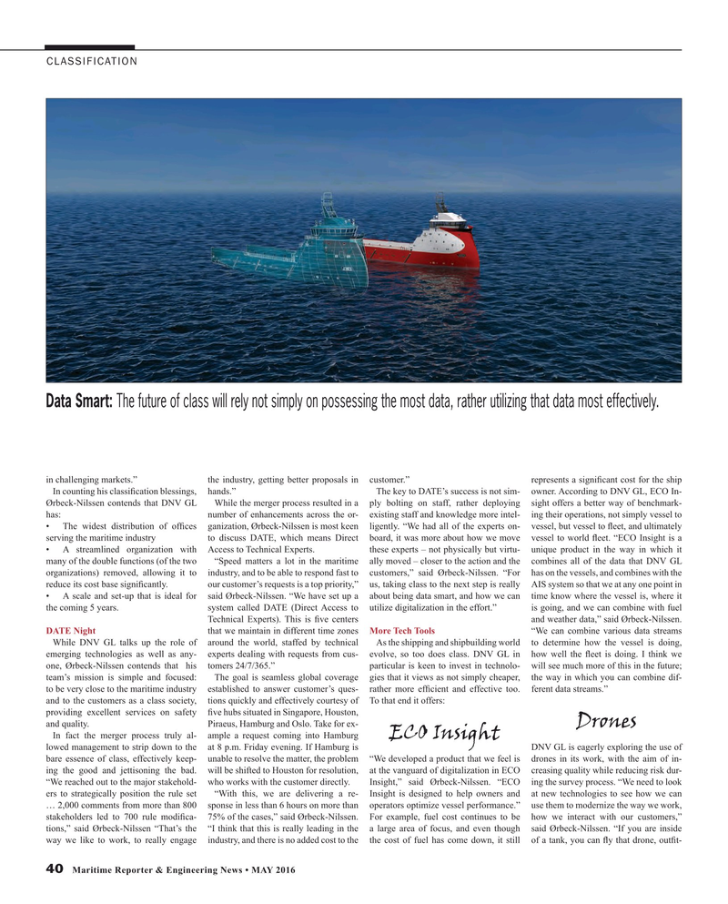 Maritime Reporter Magazine, page 40,  May 2016