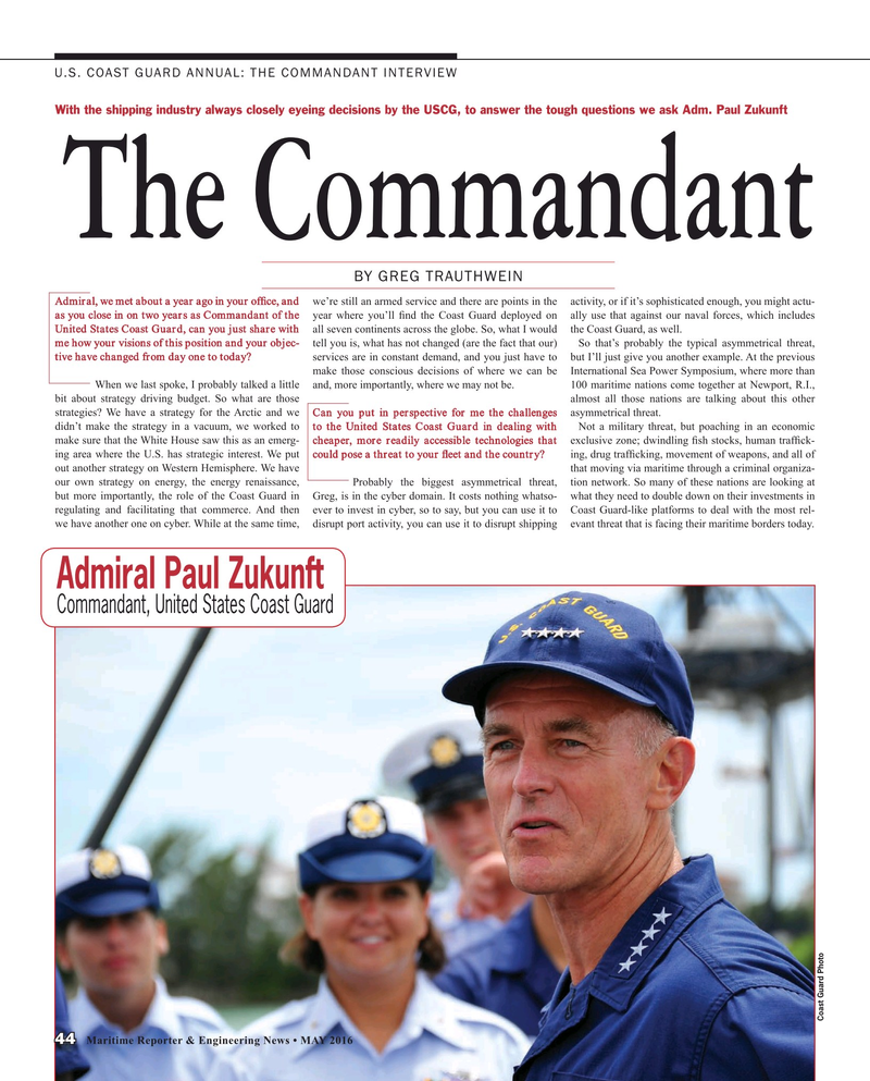 Maritime Reporter Magazine, page 44,  May 2016