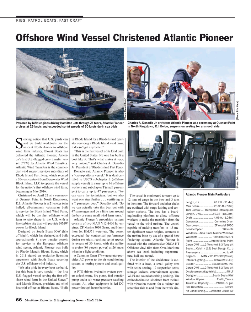 Maritime Reporter Magazine, page 66,  May 2016