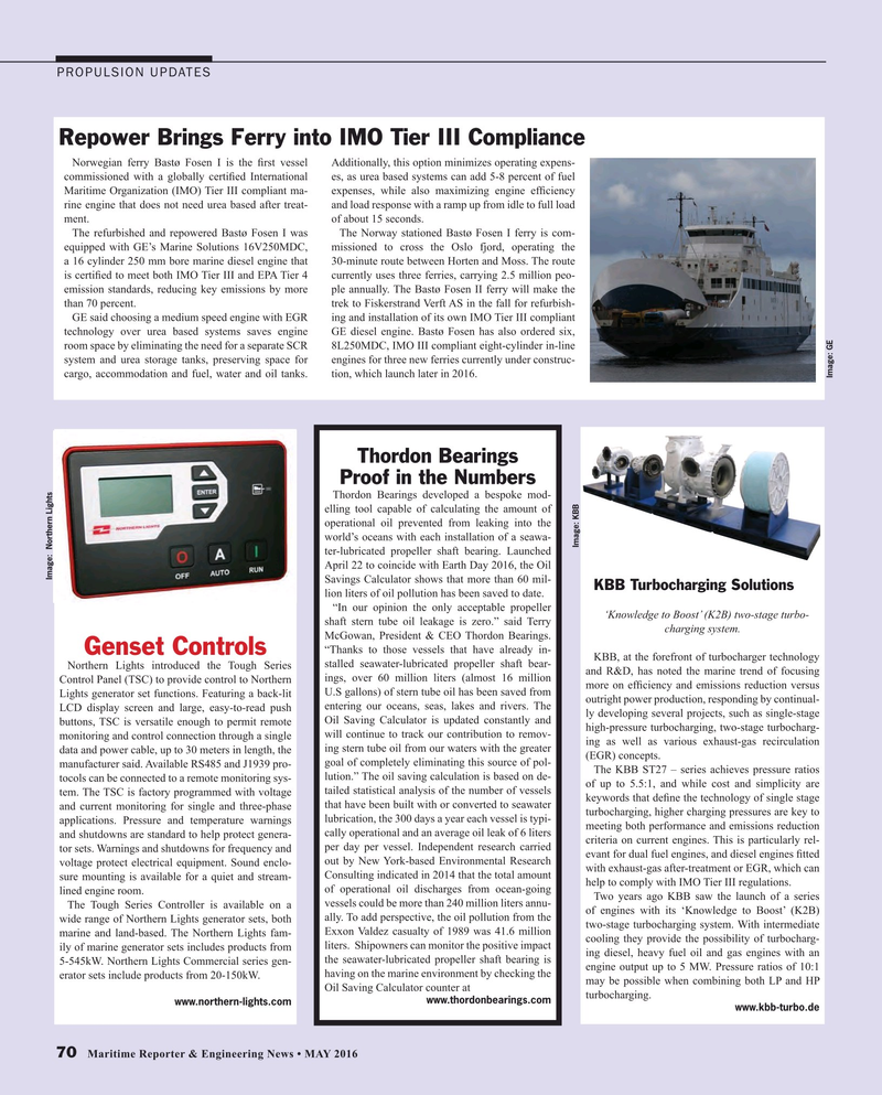 Maritime Reporter Magazine, page 70,  May 2016