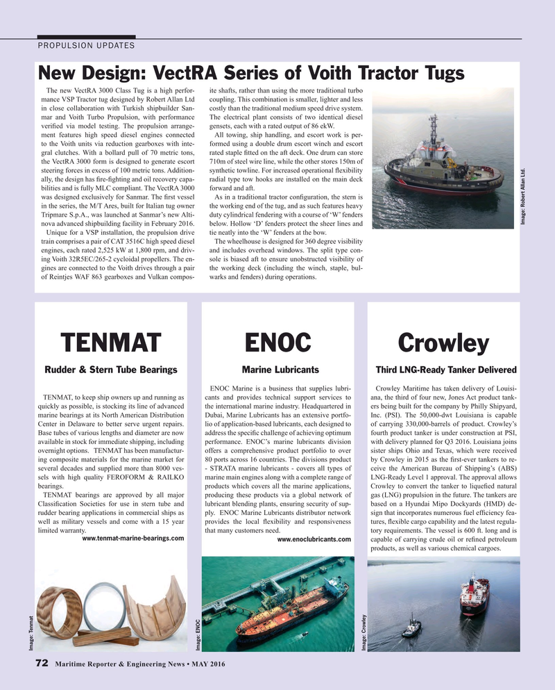 Maritime Reporter Magazine, page 72,  May 2016
