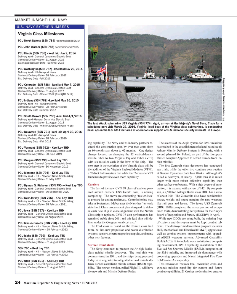 Maritime Reporter Magazine, page 24,  Jun 2016