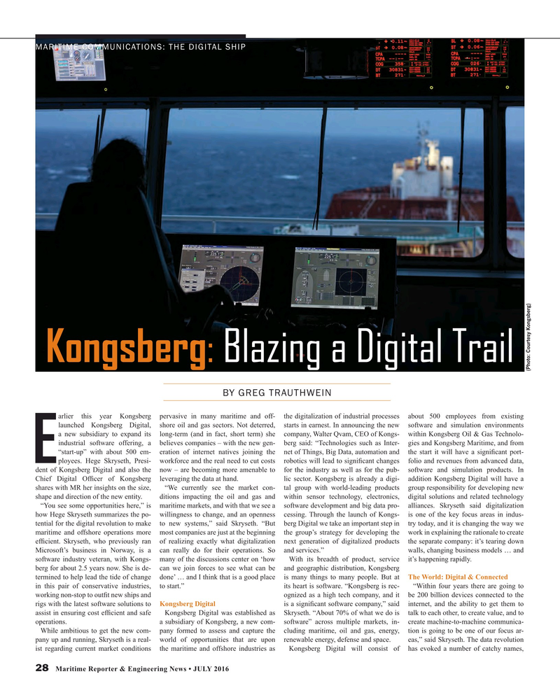 Maritime Reporter Magazine, page 28,  Jul 2016