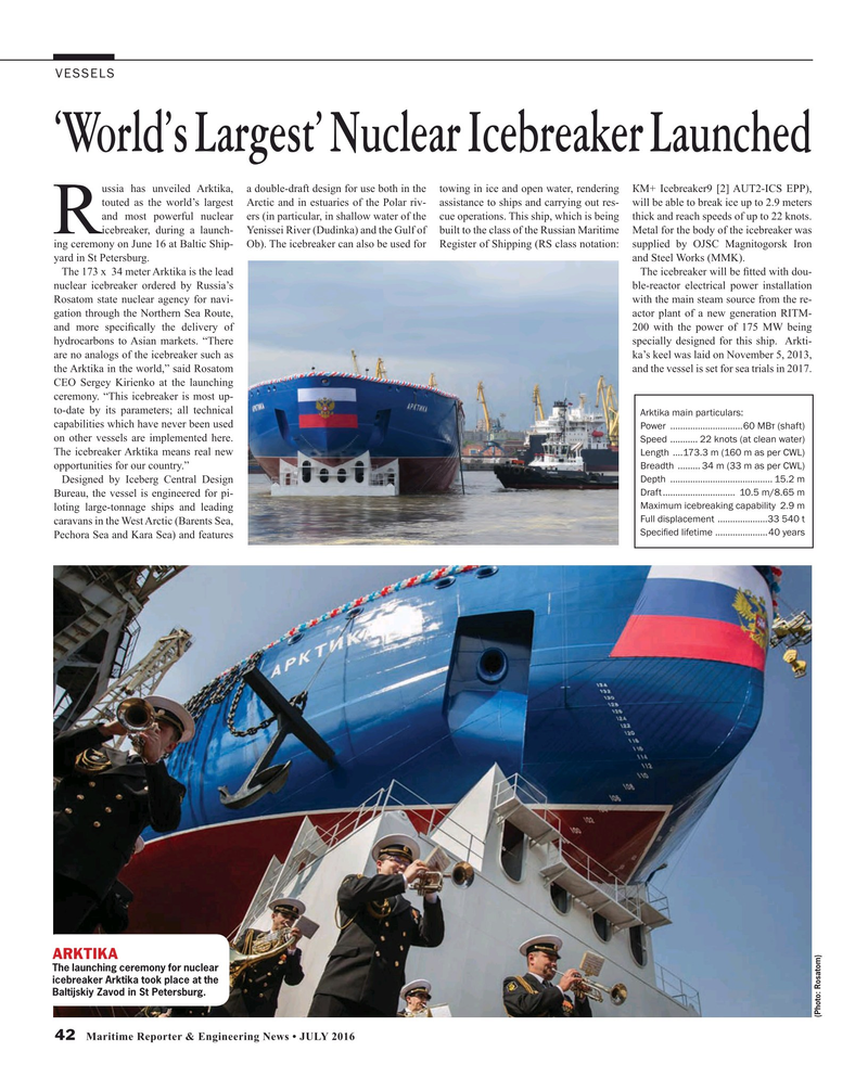 Maritime Reporter Magazine, page 42,  Jul 2016