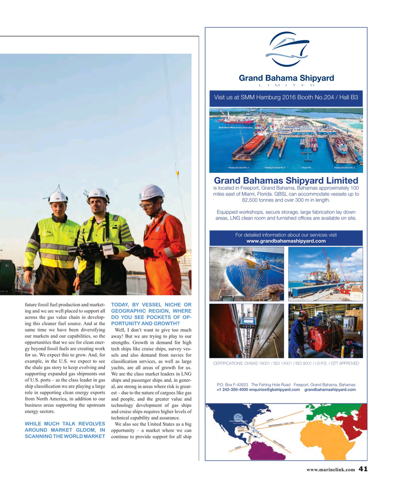 Maritime Reporter Magazine, page 41,  Aug 2016