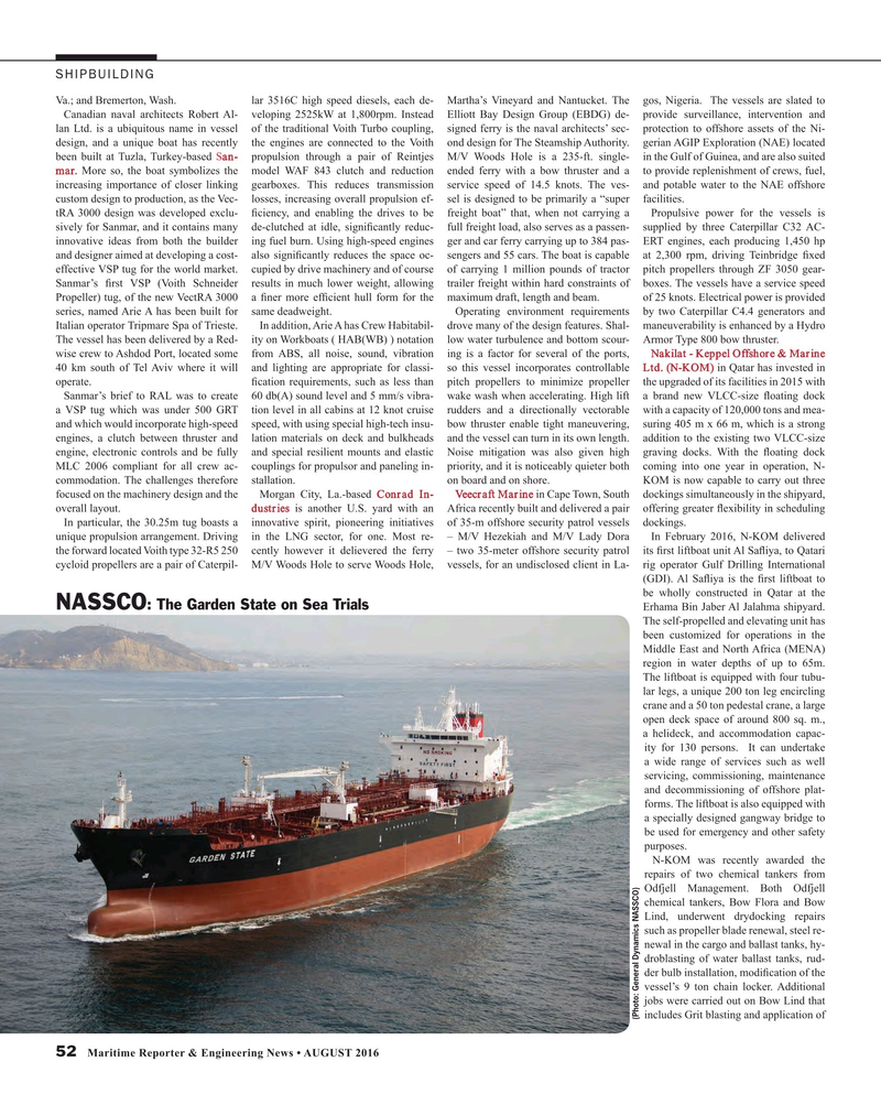 Maritime Reporter Magazine, page 52,  Aug 2016