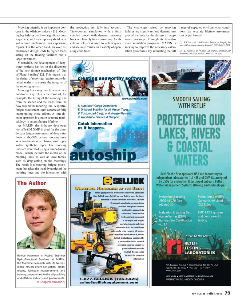 Maritime Reporter Magazine, page 79,  Aug 2016