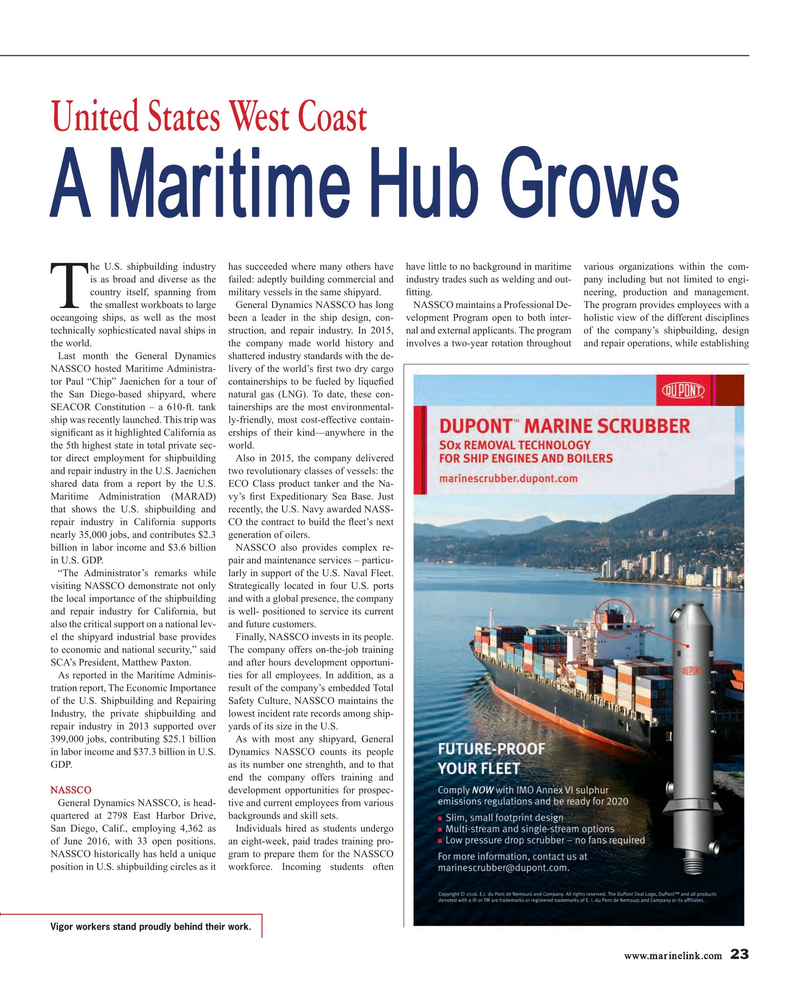 Maritime Reporter Magazine, page 23,  Sep 2016