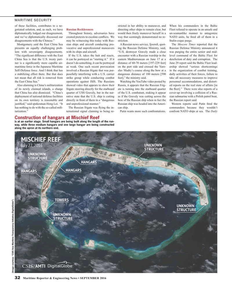 Maritime Reporter Magazine, page 32,  Sep 2016