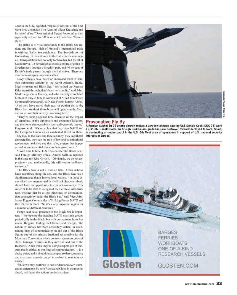 Maritime Reporter Magazine, page 33,  Sep 2016