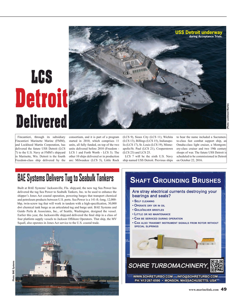 Maritime Reporter Magazine, page 49,  Sep 2016