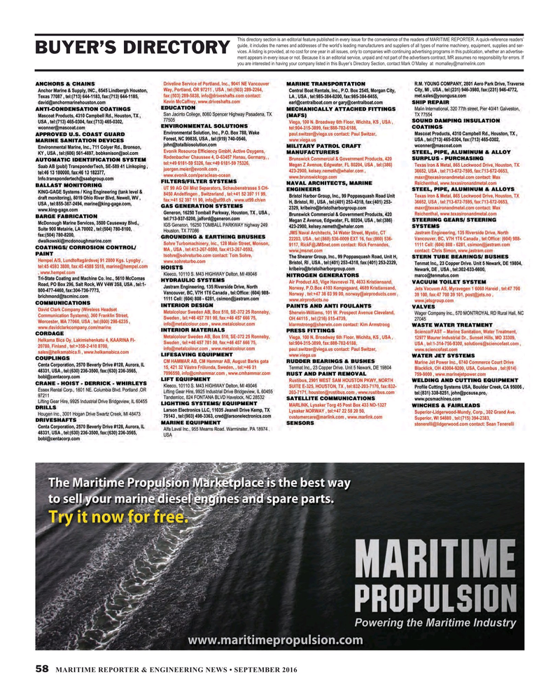 Maritime Reporter Magazine, page 58,  Sep 2016