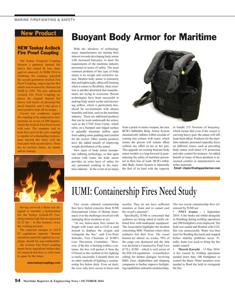 Maritime Reporter Magazine, page 54,  Oct 2016