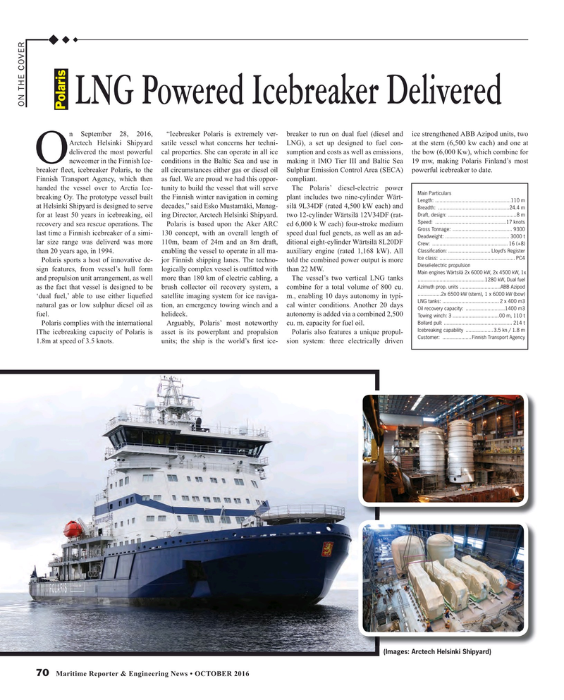 Maritime Reporter Magazine, page 70,  Oct 2016