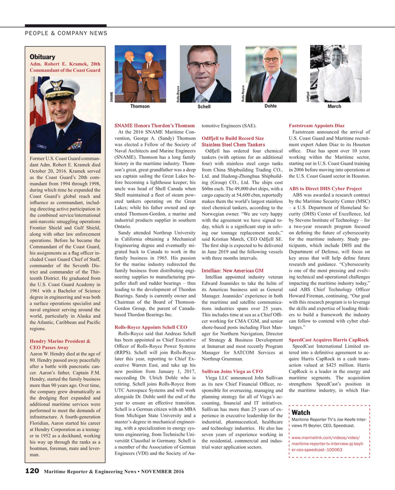Maritime Reporter Magazine, page 120,  Nov 2016