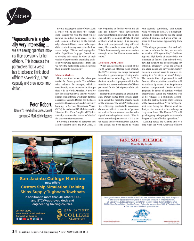 Maritime Reporter Magazine, page 34,  Nov 2016