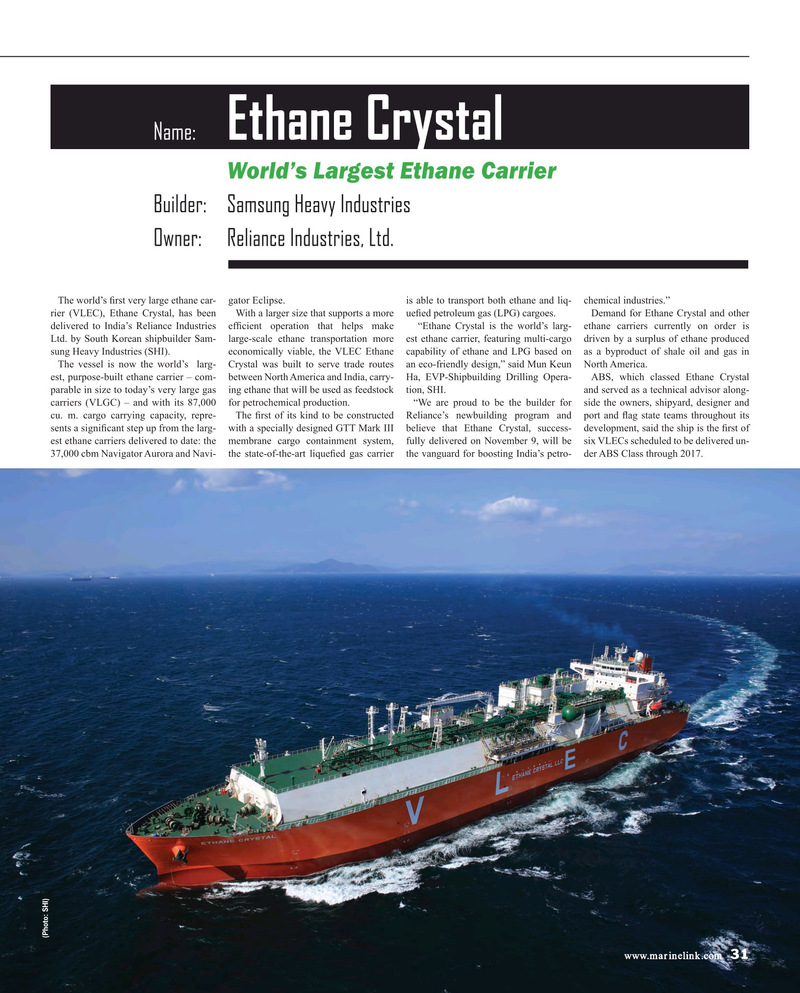 Maritime Reporter Magazine, page 31,  Dec 2016