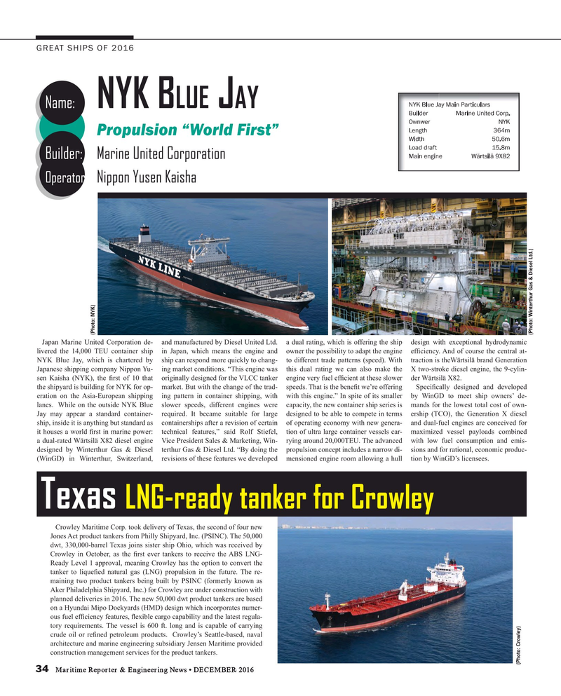 Maritime Reporter Magazine, page 34,  Dec 2016