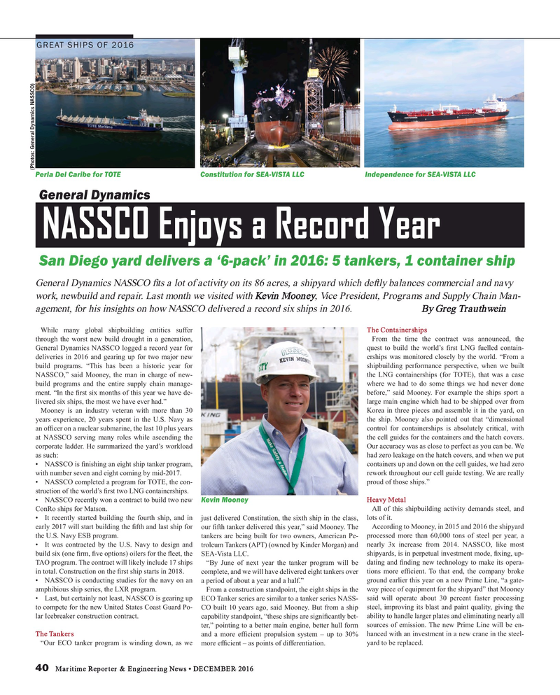 Maritime Reporter Magazine, page 40,  Dec 2016