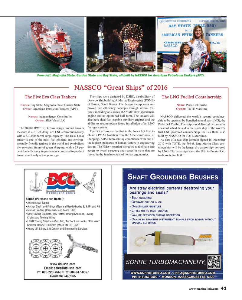 Maritime Reporter Magazine, page 41,  Dec 2016