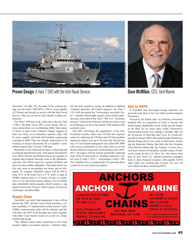 Maritime Reporter Magazine, page 45,  Dec 2016