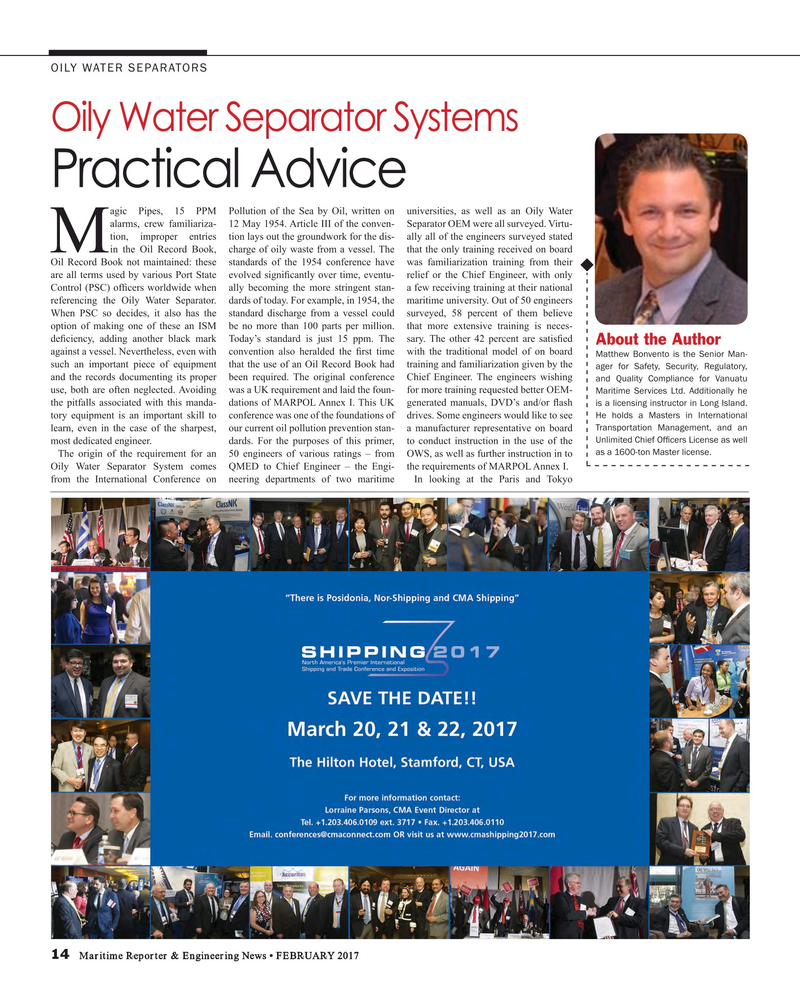 Maritime Reporter Magazine, page 14,  Feb 2017