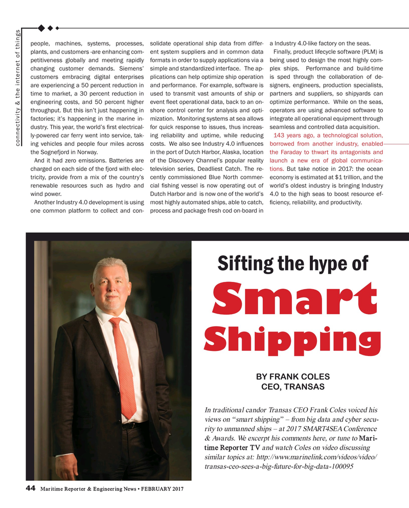 Maritime Reporter Magazine, page 44,  Feb 2017
