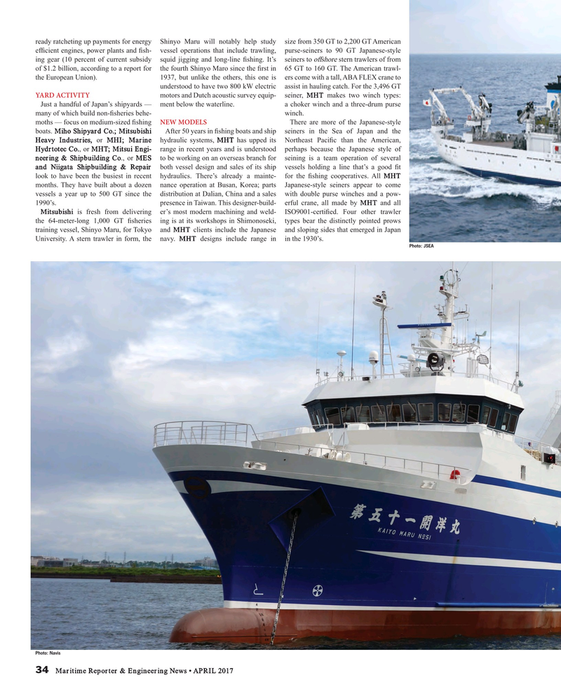 Maritime Reporter Magazine, page 34,  Apr 2017