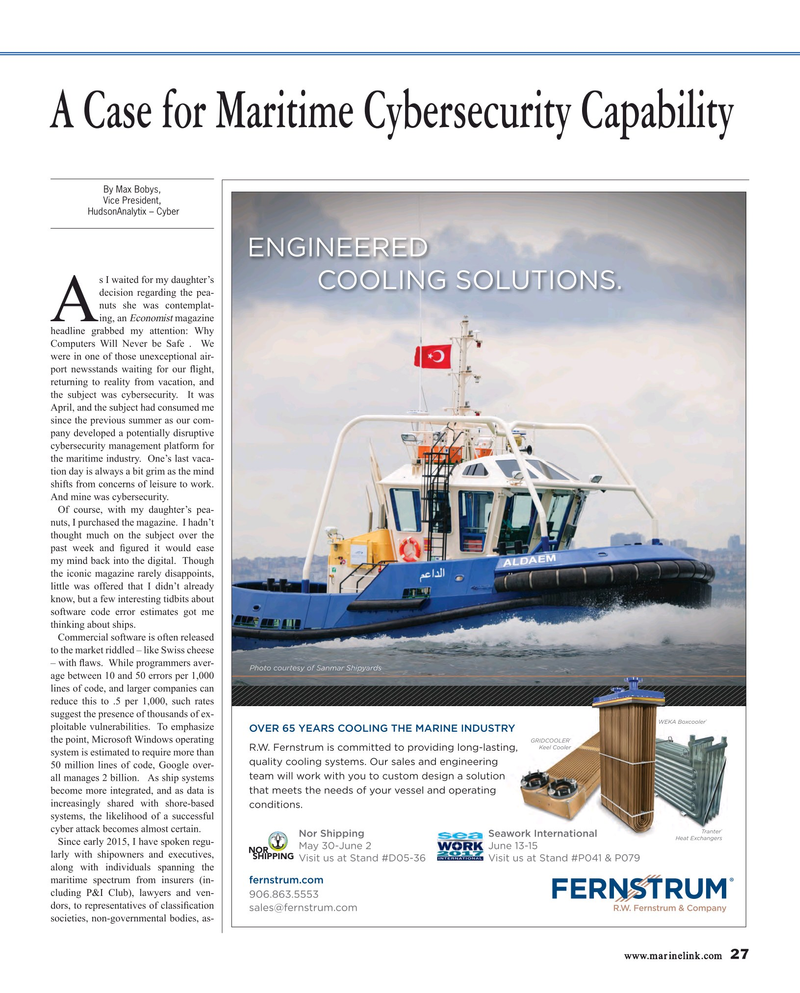 Maritime Reporter Magazine, page 27,  May 2017