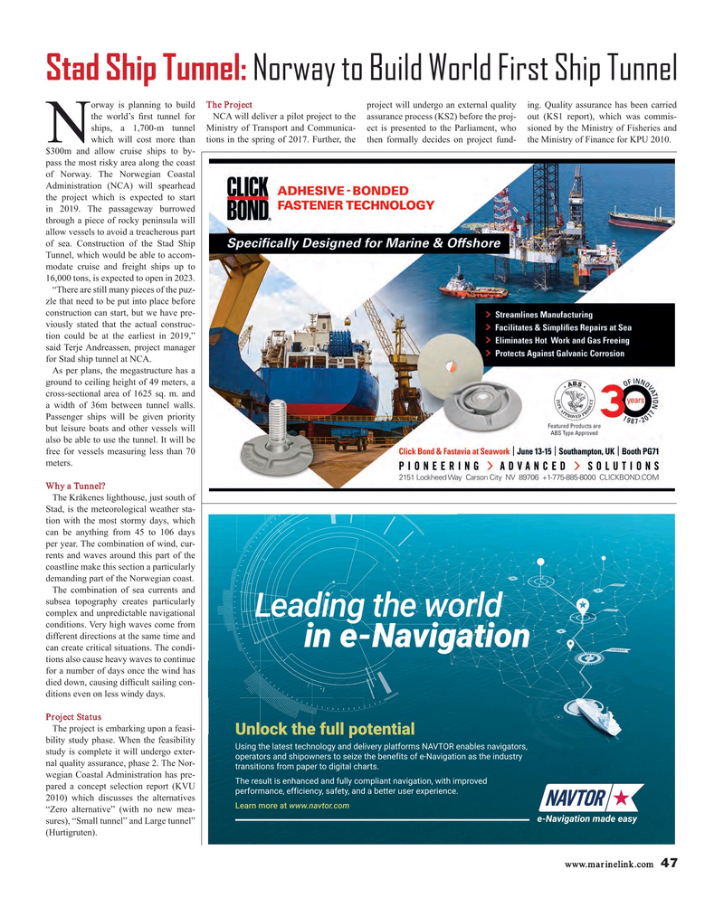 Maritime Reporter Magazine, page 47,  May 2017